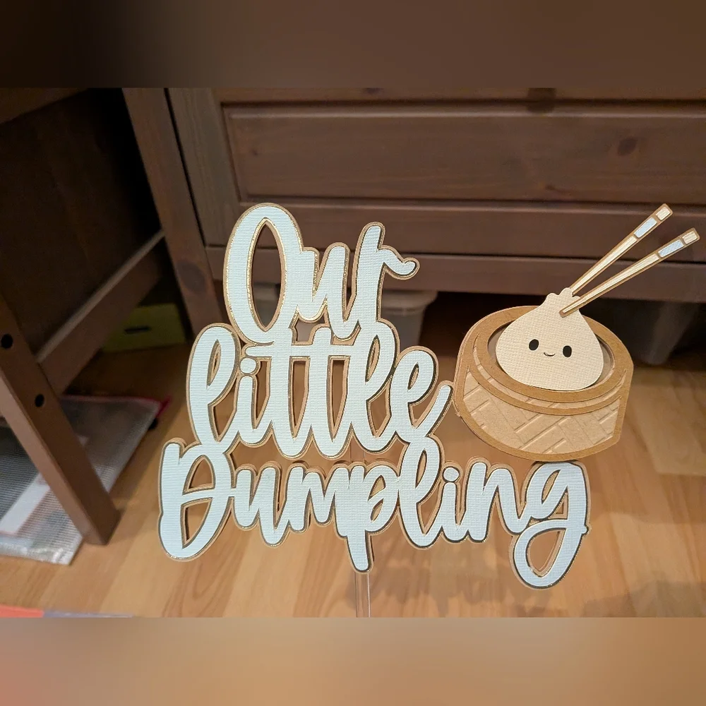 Our Little Dumpling Cake Topper